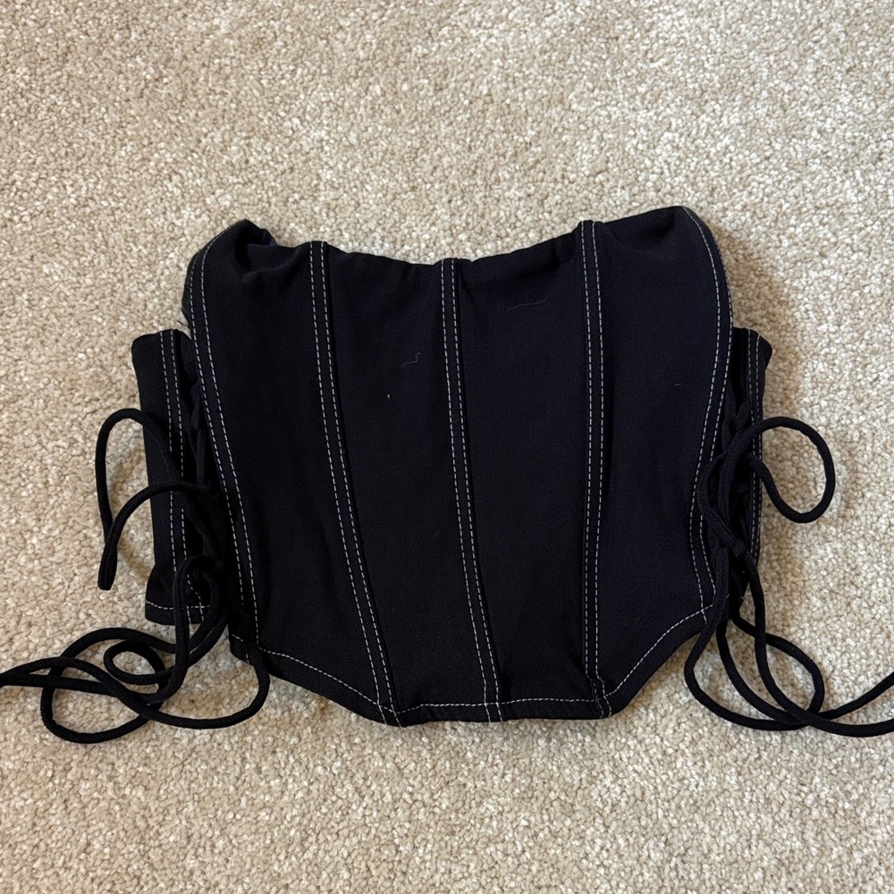 Garage Black Corset Top
